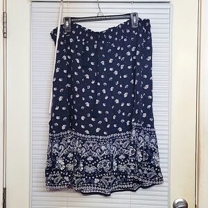 XL Sonoma midi skirt navy blue